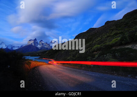 Parque Nacional Torres del Paine, Region de Magallanes, Chile. Stockfoto