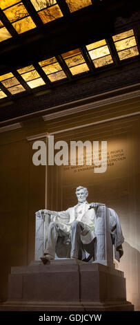 Statue von Abraham Lincoln in das Lincoln Memorial in Washington, D.C. Stockfoto