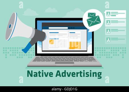 native Werbung Stock Vektor