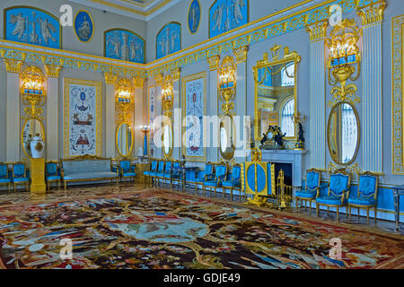 Die Arabeske Hall von der Katharinenpalast Puschkin St. Petersburg Russland Stockfoto