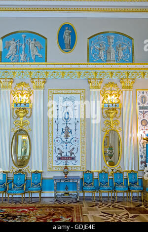 Die Arabeske Hall von der Katharinenpalast Puschkin St. Petersburg Russland Stockfoto