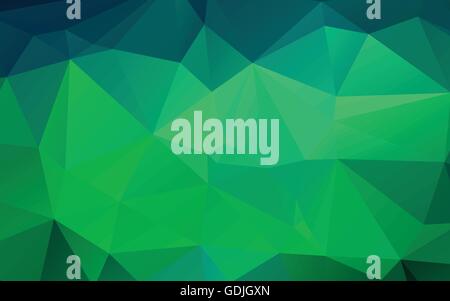 Grüne abstrakte Low-Poly-Vektor-Hintergrund Stock Vektor