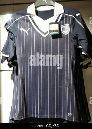 Home Farben Shirt des Fußballvereins Girondins de Bordeaux, Frankreich Stockfoto