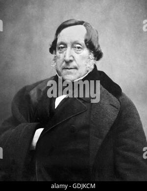 Rossini. Porträt des italienischen Komponisten Gioacchino Antonio Rossini (1792-1868), von Nadar [Gaspard-Félix Tournachon], 1855-1857. Stockfoto