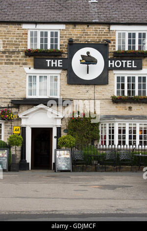 Black Swan Hotel, Helmsley, North Yorkshire - eine alte Poststation, heute eine beliebte Boutiquehotel in dieser schönen Stadt. Stockfoto