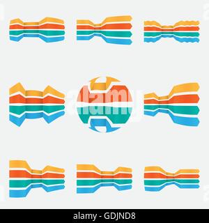 Pfeile Icons Set - isoliert auf weißem Hintergrund Stock Vektor