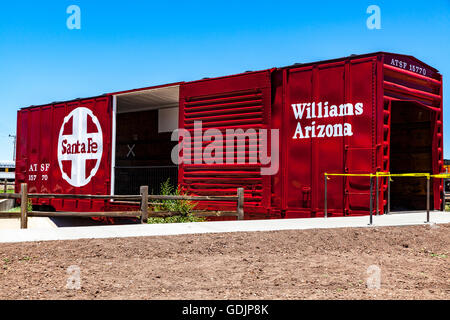 Straßenszenen von Williams, Arizona der historischen Route 66 Innenstadt Stockfoto