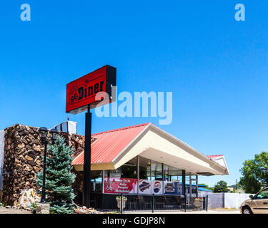 Straßenszenen von Williams, Arizona der historischen Route 66 Innenstadt Stockfoto