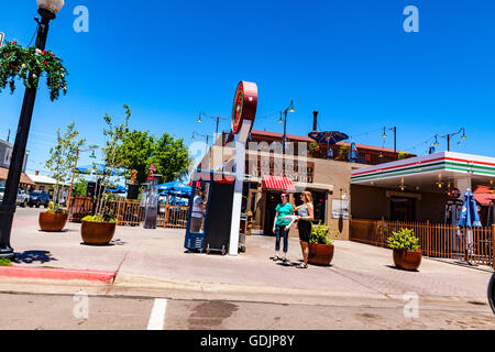 Straßenszenen von Williams, Arizona der historischen Route 66 Innenstadt Stockfoto