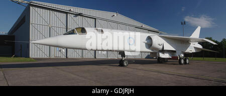 Panorama, English Electric TSR-2 XR220, auf der RAF Cosford Air Display, Stockfoto