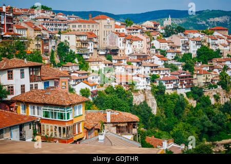 Ansicht von Veliko Tarnovo, eine Stadt im Norden Zentralbulgarien Stockfoto