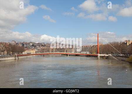 Passerelle du Palais de Justice, Lyon, Frankreich. Stockfoto