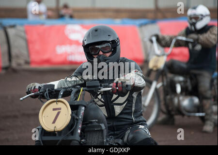 Kings Lynn, Norfolk, Großbritannien. 16.07.2016 fünften jährlichen Dirt Quake Festival mit Guy Martin und "Nebel" Carl Fogarty Stockfoto