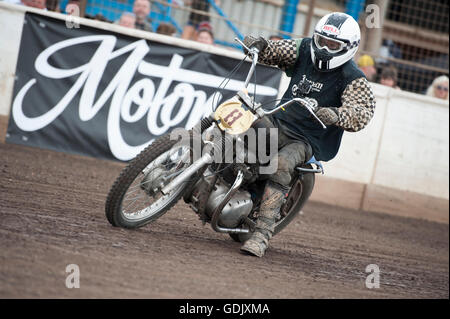 Kings Lynn, Norfolk, Großbritannien. 16.07.2016 fünften jährlichen Dirt Quake Festival mit Guy Martin und "Nebel" Carl Fogarty Stockfoto