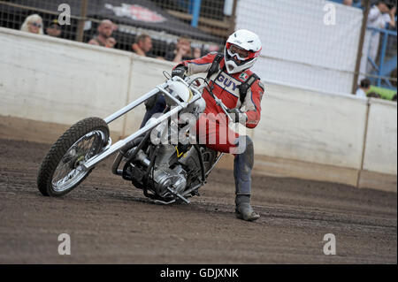 Kings Lynn, Norfolk, Großbritannien. 16.07.2016 fünften jährlichen Dirt Quake Festival mit Guy Martin (im Bild) und Carl Fogarty Stockfoto