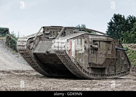Tankfest, Bovington, 2016 Mark ersten Weltkrieg Panzer IV (arbeiten in voller Größe Replik des Originals) wie in The War Horse Film Stockfoto