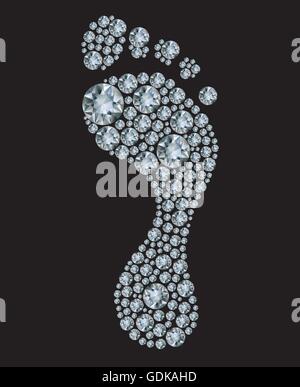 Stellfläche von Diamanten gemacht. Vektor-illustration Stock Vektor