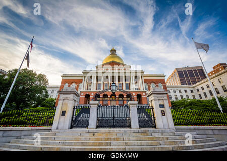 Das Massachusetts State House in Boston, Massachusetts. Stockfoto