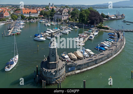 Hafen von Lindau, Bodensee, Bayern, Deutschland Stockfoto