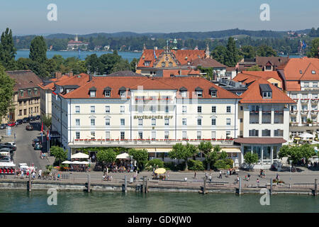 Hotel ´Bayerischer Hof´, Hafen, Lindau, Bodensee, Bayern, Deutschland Stockfoto