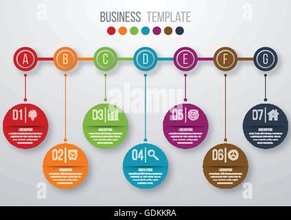 Timeline-Infografiken-Vorlage Stock Vektor