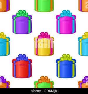 Nahtlose Hintergrund mit Geschenk-Boxen Stock Vektor