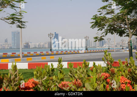 Abu Dhabi Corniche, Abu Dhabi, Vereinigte Arabische Emirate. Stockfoto