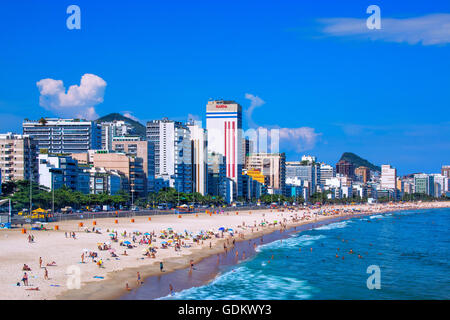 Strand von Ipanema in Rio De Janeiro Stockfoto