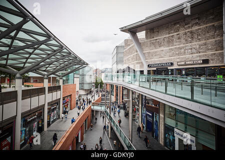 Liverpool ein Shopping Centre Liverpool ONE ist ein Einkaufs-, Wohn- und Freizeit-Komplex in Liverpool, England. Das Projekt Stockfoto