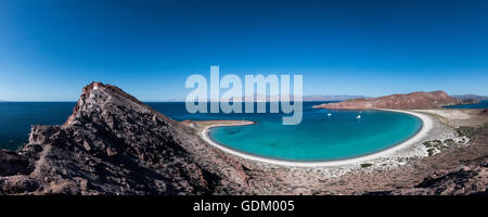 Panorama Ansicht San Francisco Insel, Baja California, Mexiko Stockfoto