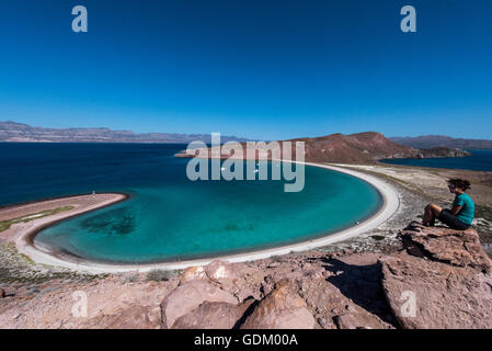 Panorama Ansicht San Francisco Insel, Baja California, Mexiko Stockfoto