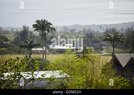 alte Windmühle stillgelegten Waterpower Plantage sauber schöne Karibische Meer South West Coast Resort Aussicht Barbados Küste unab Stockfoto