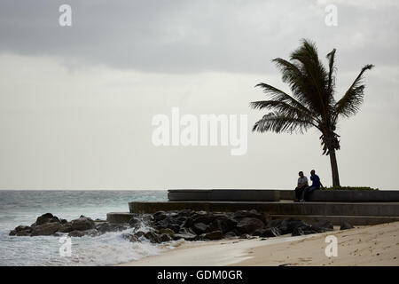 Die kleinen Antillen Barbados Pfarrkirche Sankt Michael Westindien Hauptstadt Bridgetown Südwestküste Hastings Strandpromenade lang Stockfoto