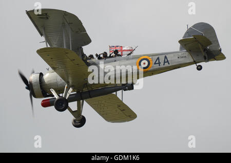 Die Fairey Swordfish war ein Doppeldecker-Torpedobomber designed by Fairey Aviation Company für die Fleet Air Arm (Royal Navy) Stockfoto