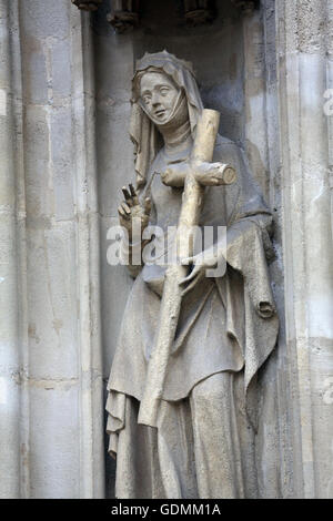 St. Helena von Konstantinopel Fassade der Minoritenkirche in Wien, Österreich Stockfoto