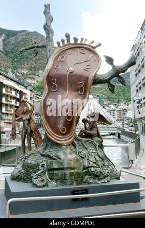 "Adel der Zeit" Denkmal - Andorra La Vella - Andorra Stockfoto