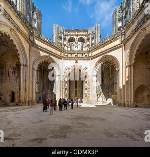 Capelas Imperfeitas, achteckigen Mausoleums, Kloster von Santa Maria da Vitoria, UNESCO-Weltkulturerbe, dem Kloster Stockfoto