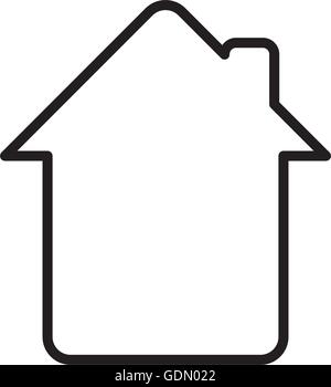 Haus-linearer Vektor-design Stock Vektor