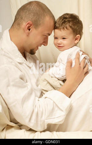 Vater und Sohn Stockfoto