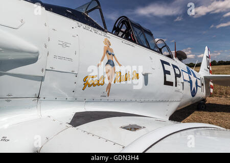 Nahaufnahme von ww11 Flugzeug Kunstwerk Stockfoto