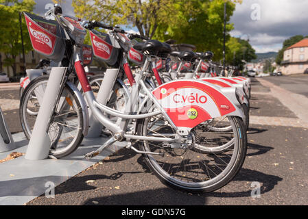 Clermont-Ferrand, Frankreich 13. Juli 2016: Cvelo Bike-Station, eine öffentliche Fahrrad-Share-Programm in Clermont-Ferrand Stockfoto