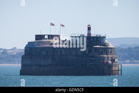 Spitbank Fort in den Solent, Großbritannien Stockfoto