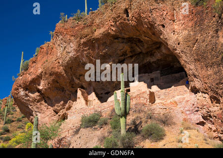 Klippe Wohnung, Tonto National Monument, Arizona Stockfoto