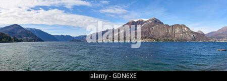 Landschaftsbild von Bellagio in Comer See, ist ein See der glazialen Ursprungs und eine sehr beliebte Touristenattraktion in der Lombardei Stockfoto