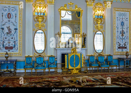 Die Arabeske Hall von der Katharinenpalast Puschkin St. Petersburg Russland Stockfoto