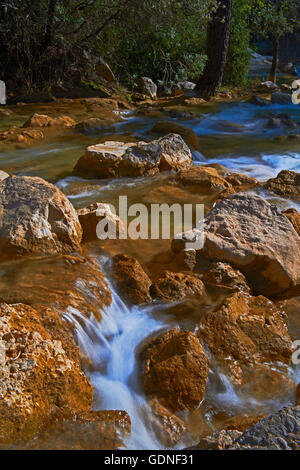 Sierra de Cazorla, Segura und Las Villas Naturpark, Guadalquivir Fluss Guadalquivir Flusslauf, Provinz Jaen, Andalusien, S Stockfoto