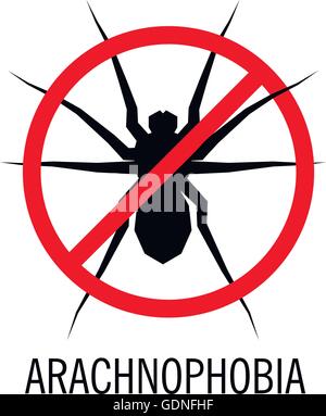 Isolierte Spinne Vektor-Logo. Insekt Abbildung. Arachnophobia. Halloween-Symbol. Stock Vektor