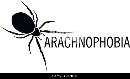 Isolierte Spinne Vektor-Logo. Insekt Abbildung. Arachnophobia. Halloween-Symbol. Stock Vektor