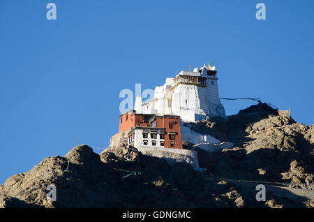 Tsemos Maitreya Tempel, auf Hügel in der Nähe von Leh, Ladakh, Jammu und Kaschmir, Indien Stockfoto