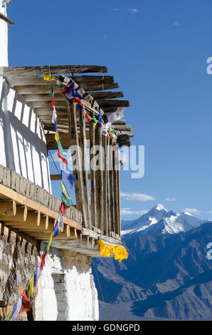 Tsemos Maitreya Tempel, auf Hügel in der Nähe von Leh, Ladakh, Jammu und Kaschmir, Indien Stockfoto